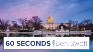 60 Seconds with Swett video overly for SNF boost from CMS showing a picture of the capital building from Washington DC