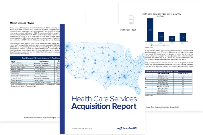 Health Care Services Acquisition Report 2026 bundle covers