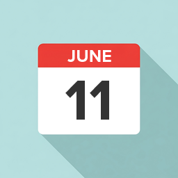 June 1tth calendar icon